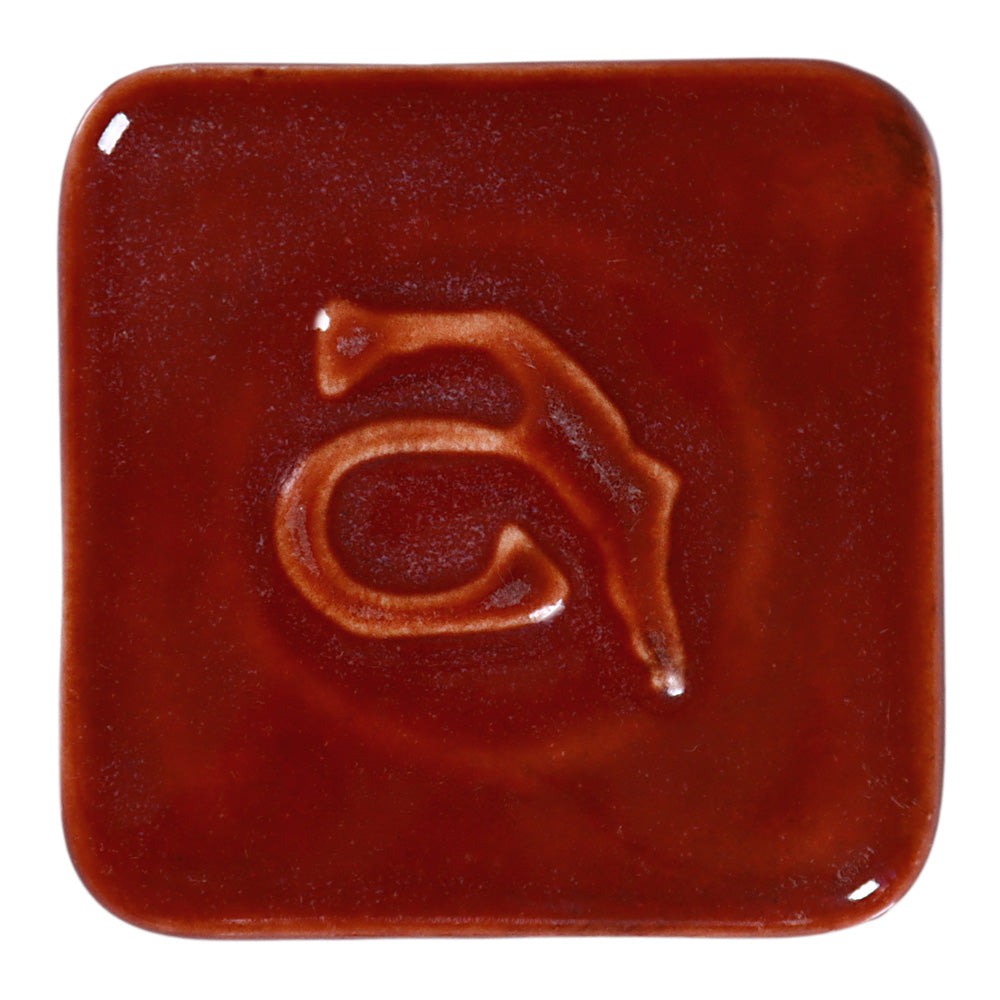 Abbots Clear Crackle glaze swatch showing glossy crackle surface with layered character.