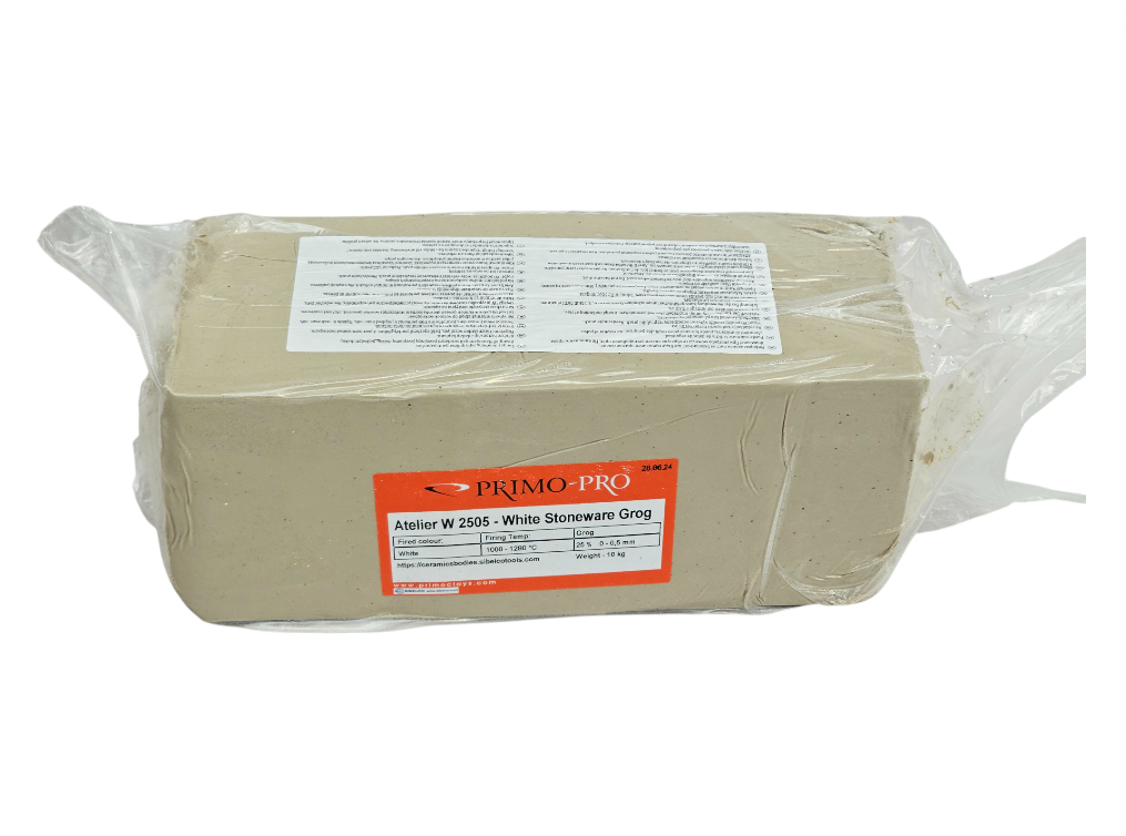 Atelier W 2505 - White Stoneware Clay with grog 10Kg Bag