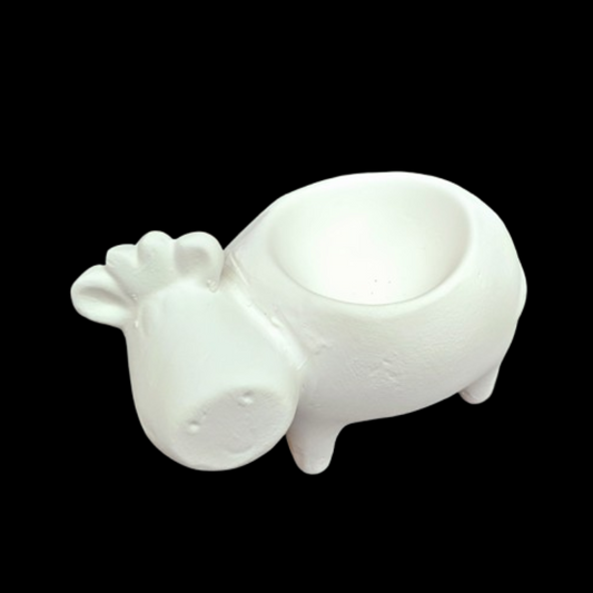Cow Eggcup Ready to Paint Unglazed Ceramics - 12 Pack