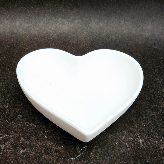 Heart Dish Small Ready to Paint Bisque - 12, 48 Pack