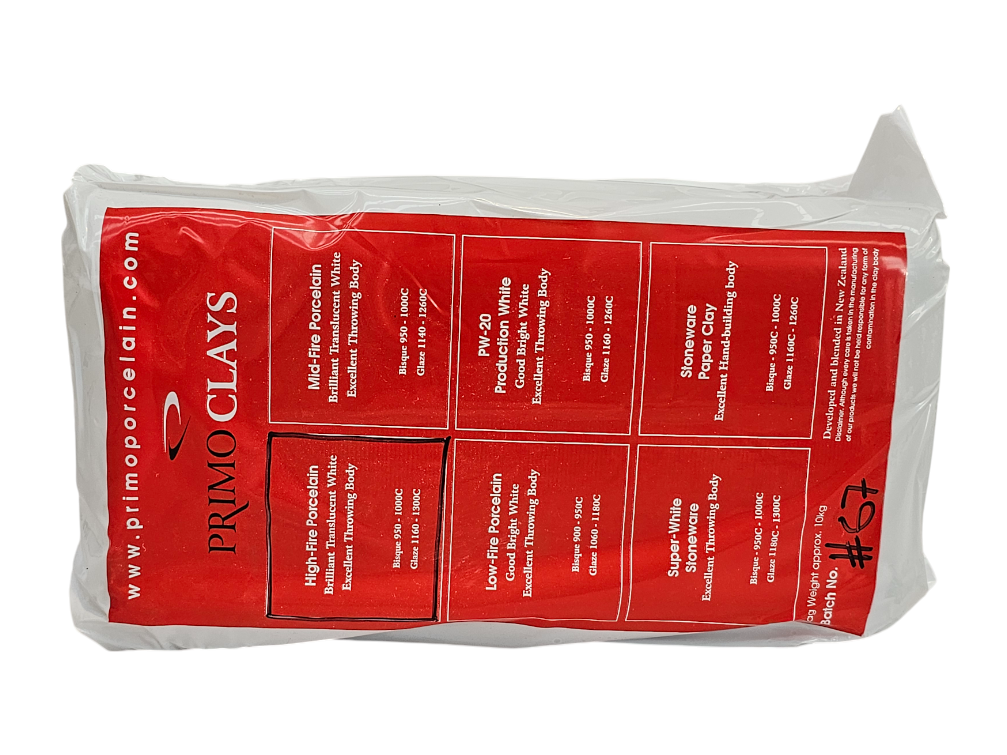 PRIMO Highfire Porcelain Clay 10kg Bag