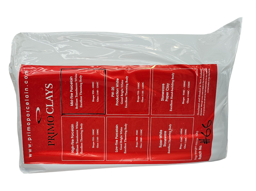 PRIMO Midfire Porcelain Clay 10kg Bag