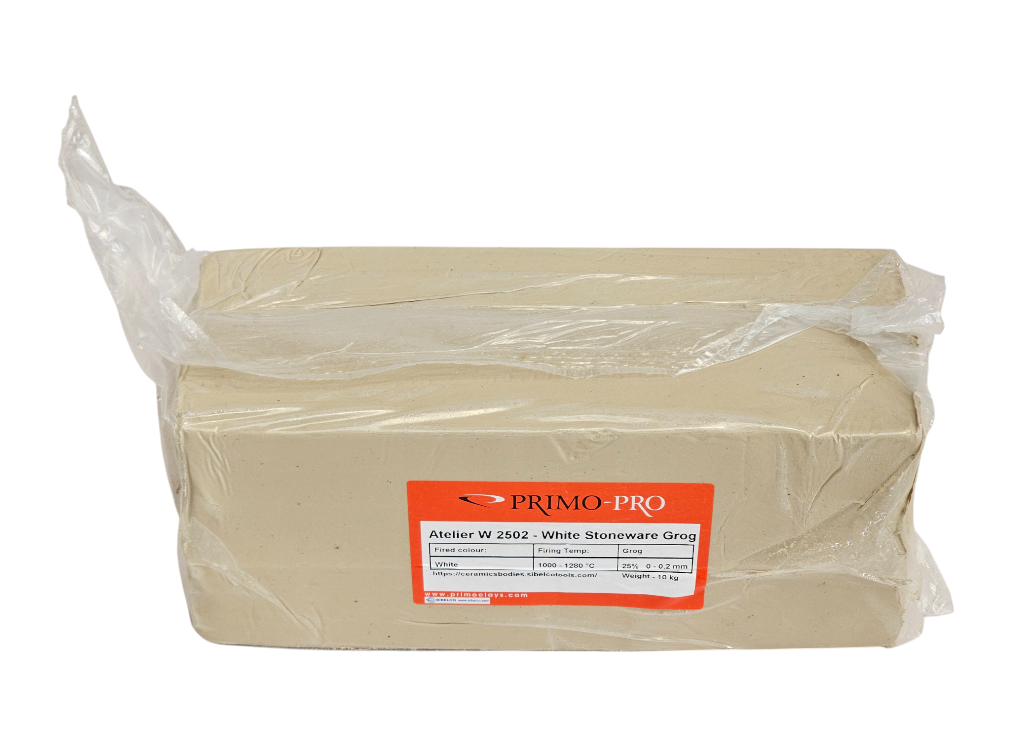 Atelier W 2502 - White Stoneware Clay with Grog - 10Kg Bag