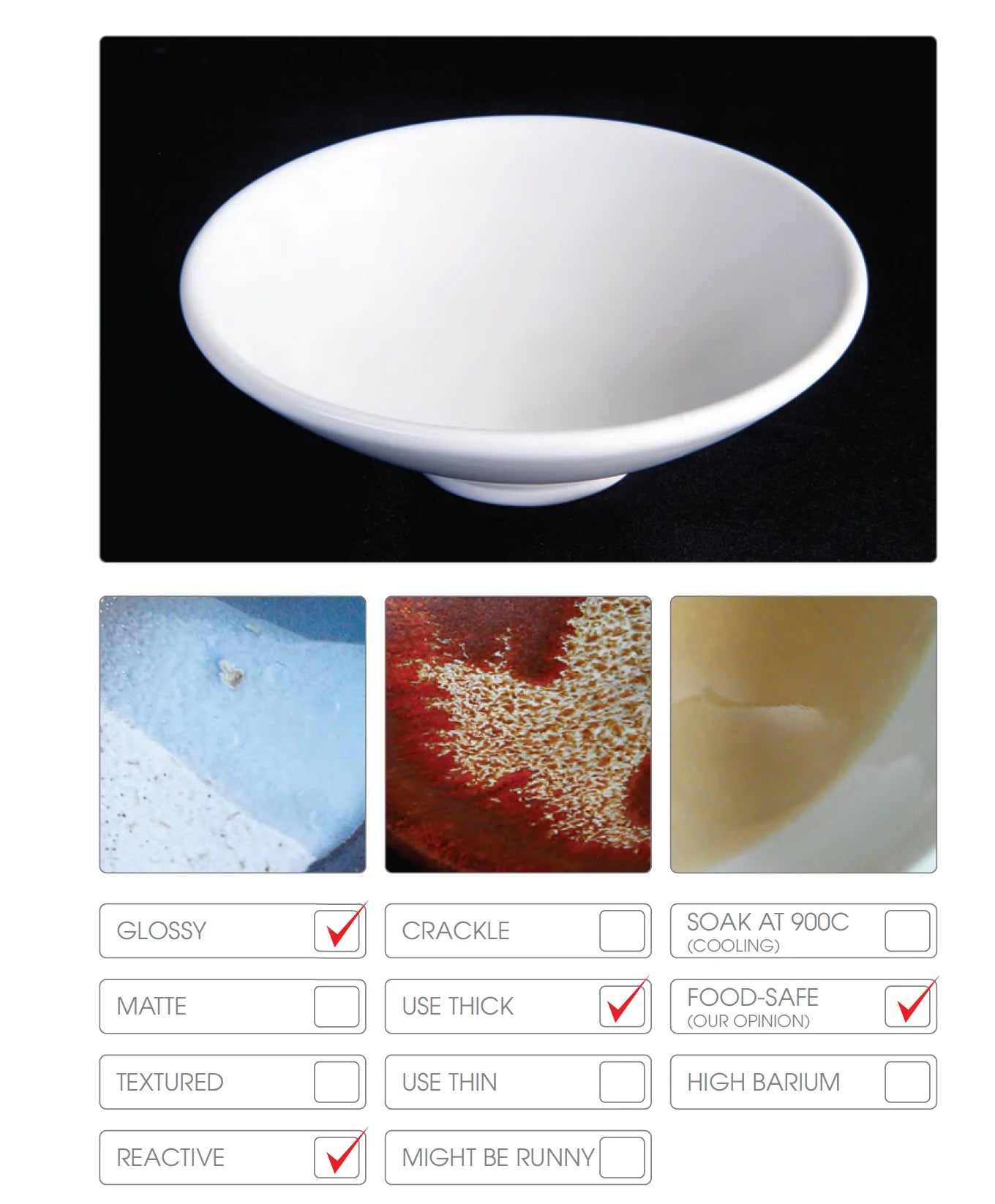 Abbots White (cone 3-6) Glaze