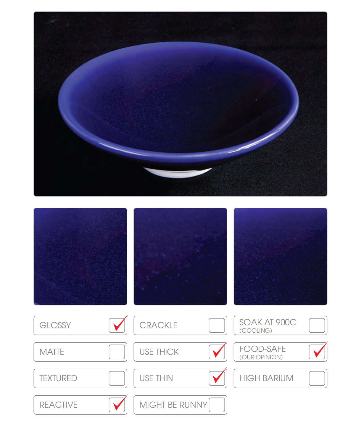 Abbots Cobalt Blue Midfire Glaze