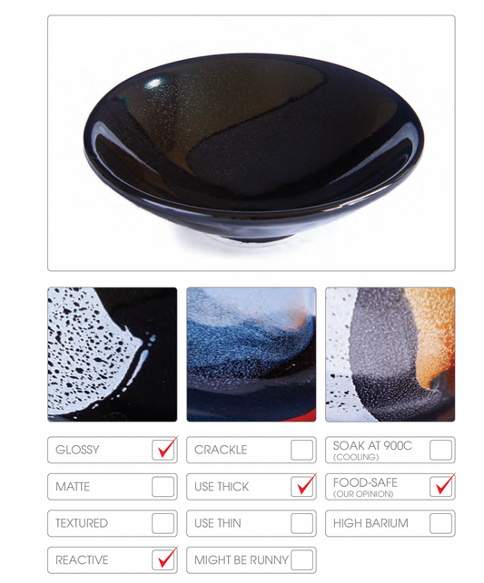 Abbots Mirror Black Midfire Glaze