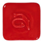 Abbots Deep Glossy Red glaze swatch showing glossy surface with reactive and layered character.