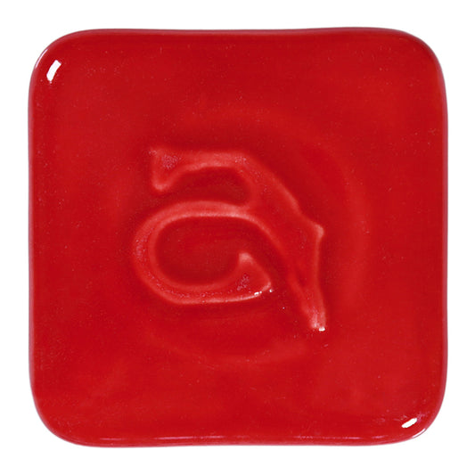 Abbots Deep Glossy Red Midfire Brushable Glaze