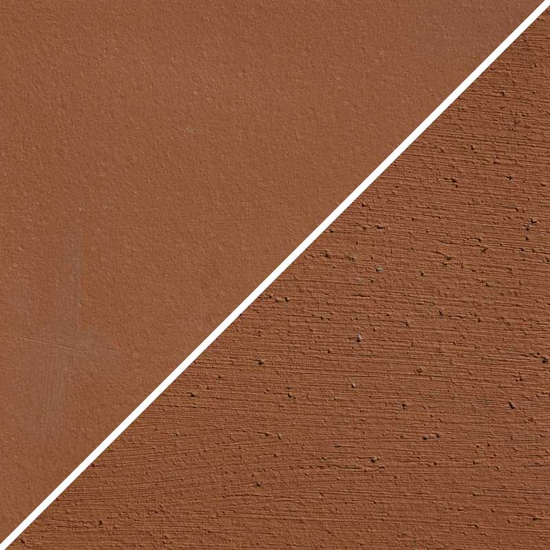 A close-up view of a bag of red stoneware clay with grog, showing the texture and color of the material.