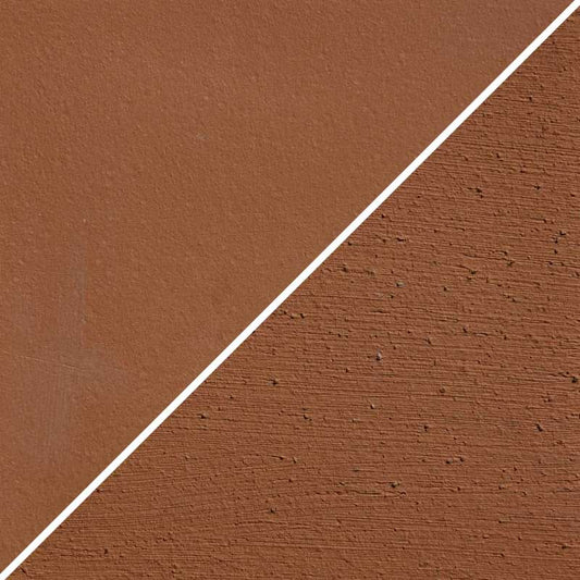 A close-up view of a bag of red stoneware clay with grog, showing the texture and color of the material.