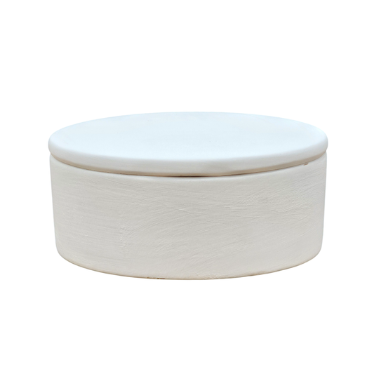 Round Trinket Box with Lid Bisque - 6, 38 Pack
