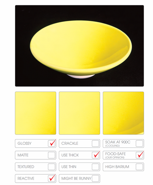 Abbots Glossy Yellow Midfire Glaze
