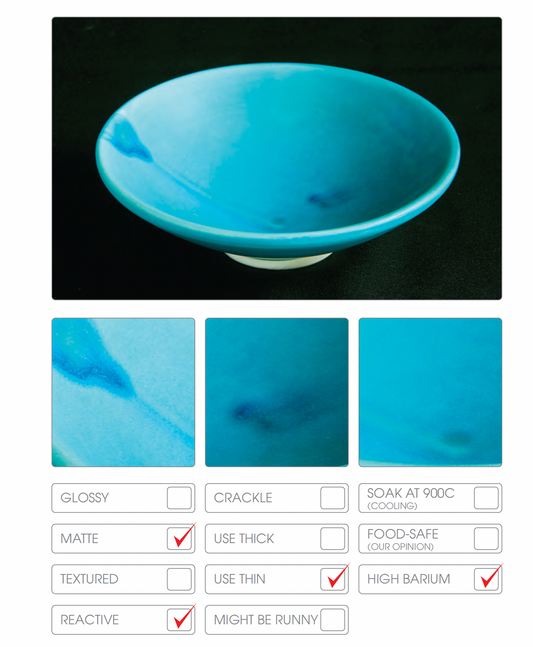 Abbots Matte Turquoise Midfire Glaze