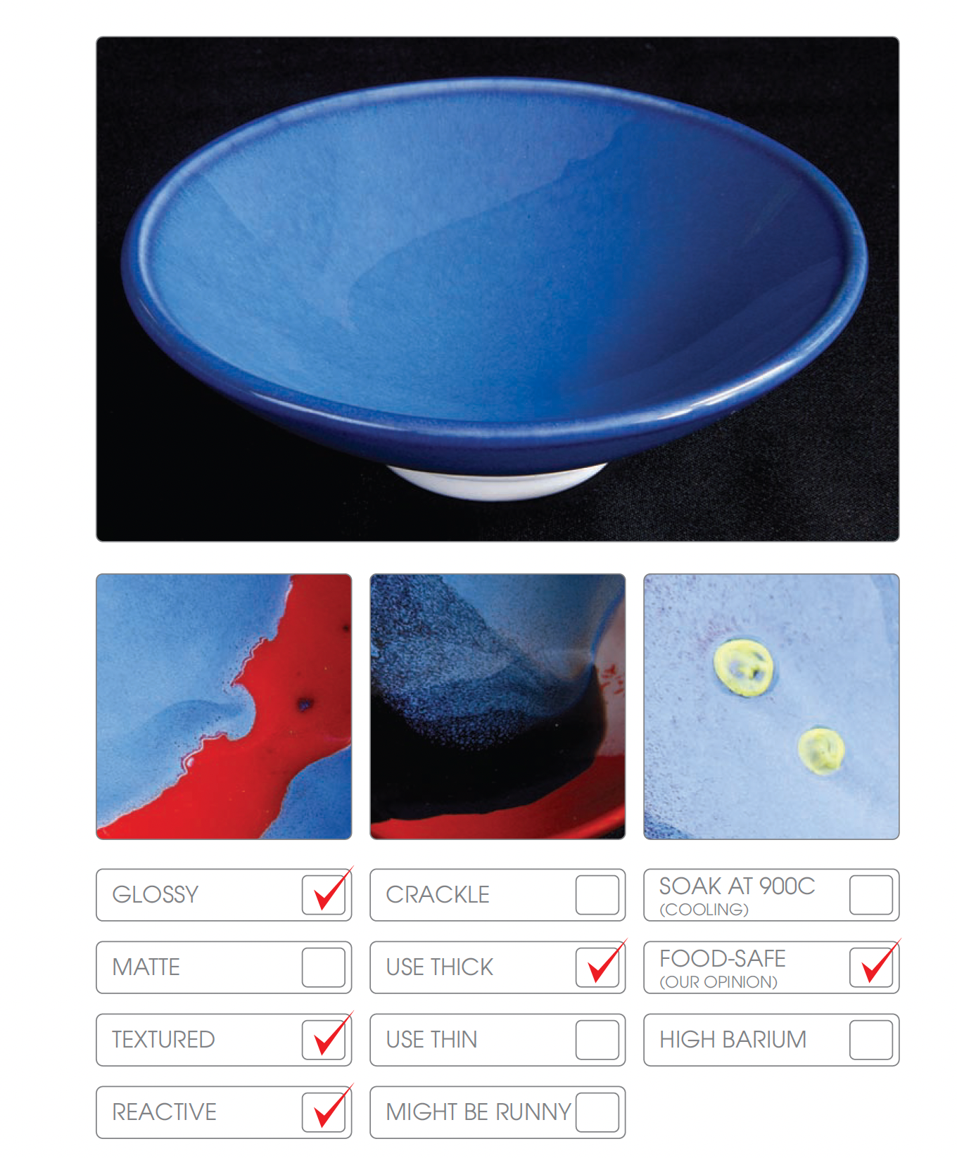 Abbots Variegated Blue Midfire Glaze
